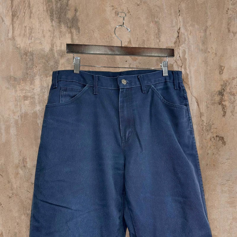 Vintage Dickies Carpenter Pants Navy Blue Relaxed Dungarees Work Painters 90s - Picture 4 of 6